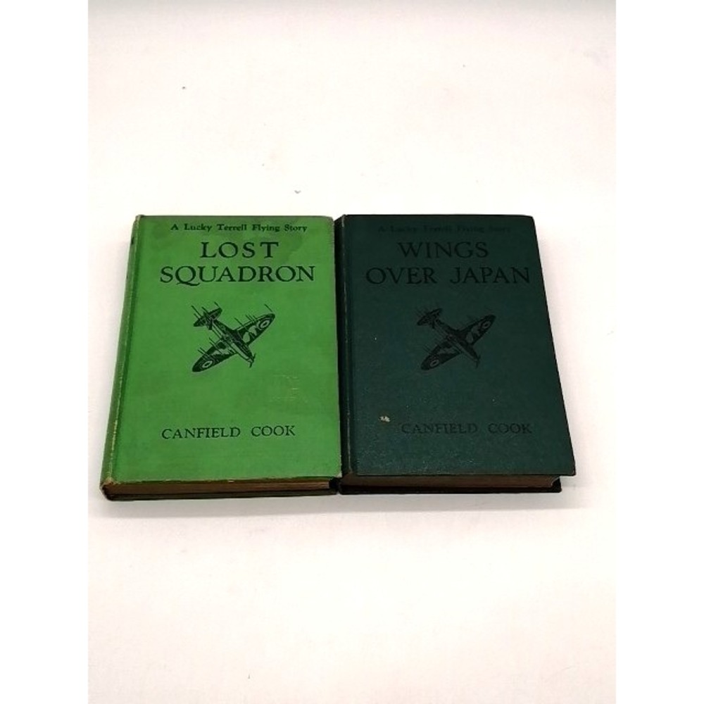 A Lucky Terrell Flying Story Lot of 2 Books Lost Squadron Wings Over Japan